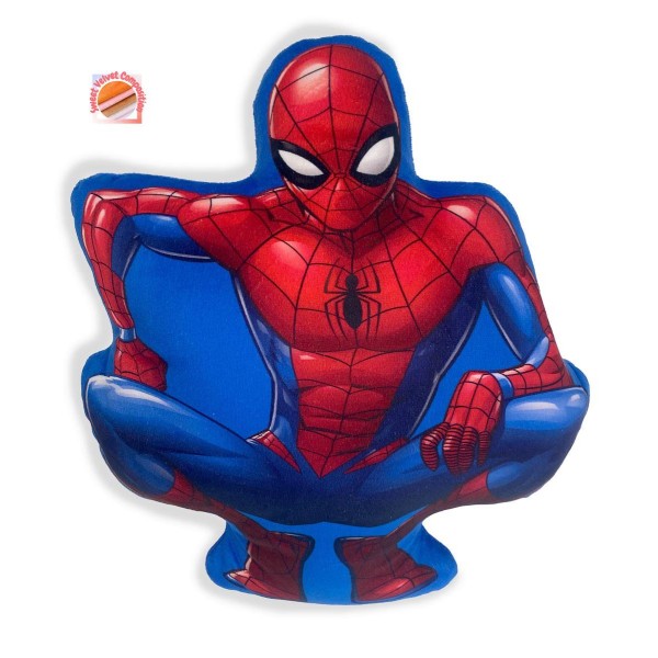 Διακοσμητικό Μαξιλάρι 3D Velboa 35εκ. Marvel Spider-Man 35 Blue DimCol