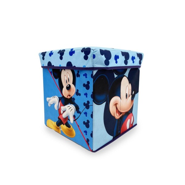 Κουτί-Σκαμπό Polyester Disney Home Mickey 14 Blue 30x30x30εκ. DimCol