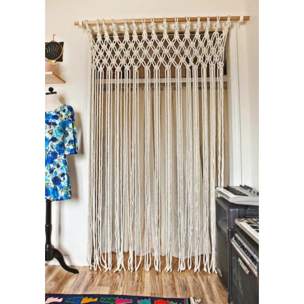 ΚΟΥΡΤΙΝΑ (RAIN 110) MACRAME ΔΙΑΣΤΑΣΕΙΣ.110*230ΕΚ. ΥΙΚΟ.100%ΒΑΜΒΑΚΙ