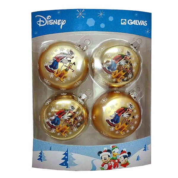 Σετ Μπάλες 4τμχ Mickey And Friends Gold Δ7,5εκ. Disney 93-3079
