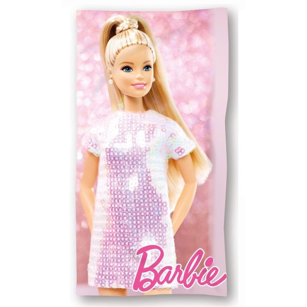 Πετσέτα Θαλάσσης Παιδική Microfiber 70x140εκ. Barbie 85 Pink Mattel DimCol