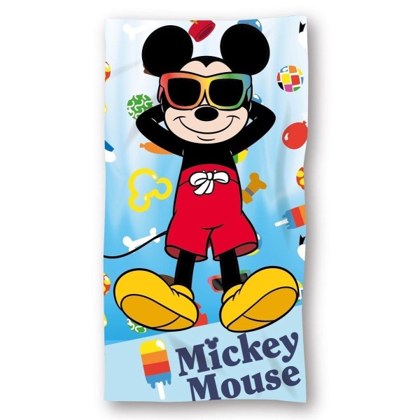 Πετσέτα Θαλάσσης Παιδική Microfiber 70x140εκ. Mickey 01 Sky Blue Disney DimCol