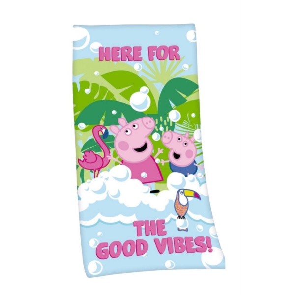 Πετσέτα Θαλάσσης Παιδική Microfiber 70x140εκ. Peppa Pig 12 Green Hasbro DimCol