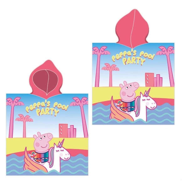 Πόντσο Παιδικό Microfiber 50x100εκ. Peppa Pig 32 Pink Hasbro DimCol