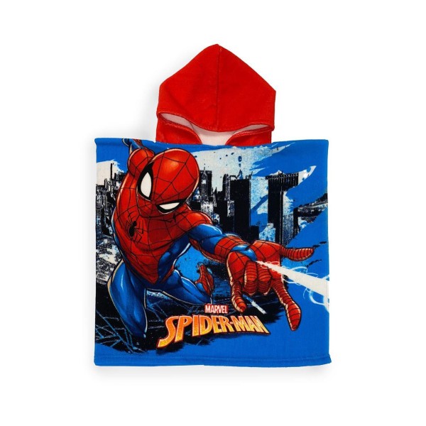 Πόντσο Παιδικό Microfiber 50x100εκ. Spiderman 17 Sky Blue Marvel DimCol