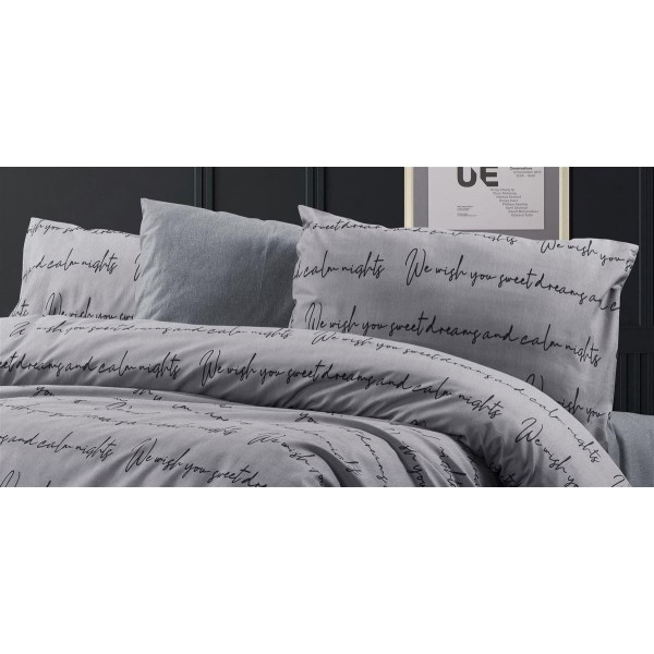 Μαξιλαροθήκη Φάκελος Polycotton 50x70εκ. Αρίσβη 472 Grey DimCol