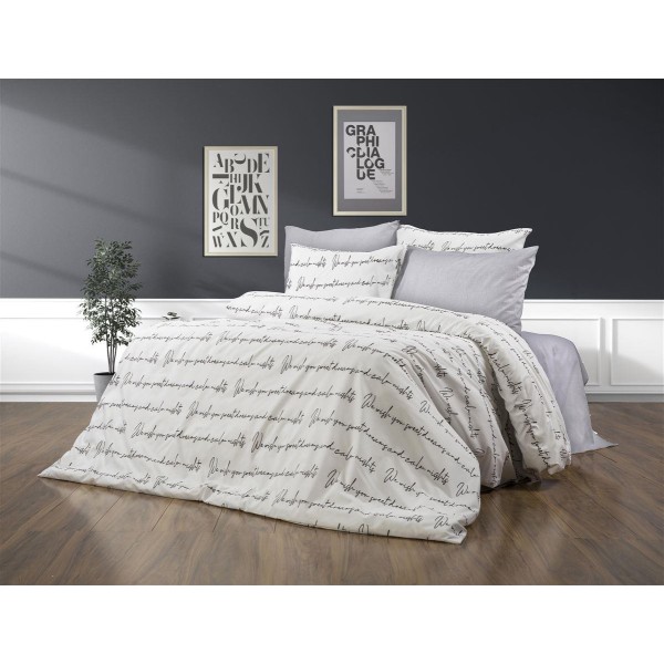 Σετ Σεντόνια 3τμχ Polycotton Μονά 160x240εκ. Αρίσβη 471 White DimCol