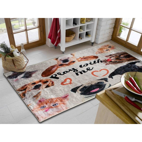 Χαλάκι Κουζίνας Polyester 67x150εκ. Pets 265 DimCol