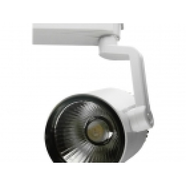 Globostar S-40025 Μονοφασικό Bridgelux COB LED Φωτιστικό Σποτ Ράγας 30W 230V 3600lm 24° Ψυχρό Λευκό 6000k