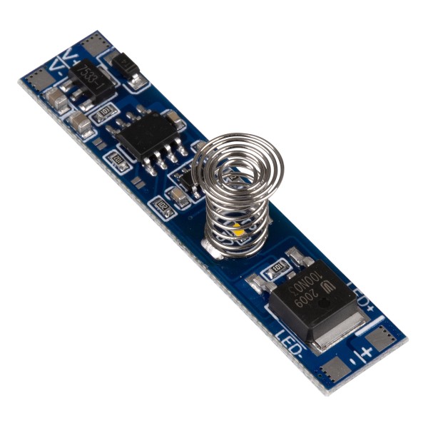 GloboStar® SENSOR-PROFILE 70699 Mini Αισθητήρας-Διακόπτης Αφής Modular για Προφίλ Αλουμινίου - DC 5-24V 1 x 8A 192W - Max 8A 192W - IP20 - Μ4.7 x Π1 x Υ1cm - 2 Χρόνια Εγγύηση