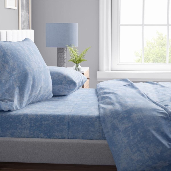 Σεντόνι Μεμονωμένο Polycotton King 240x270εκ. Shadow 14 Sky Blue DimCol