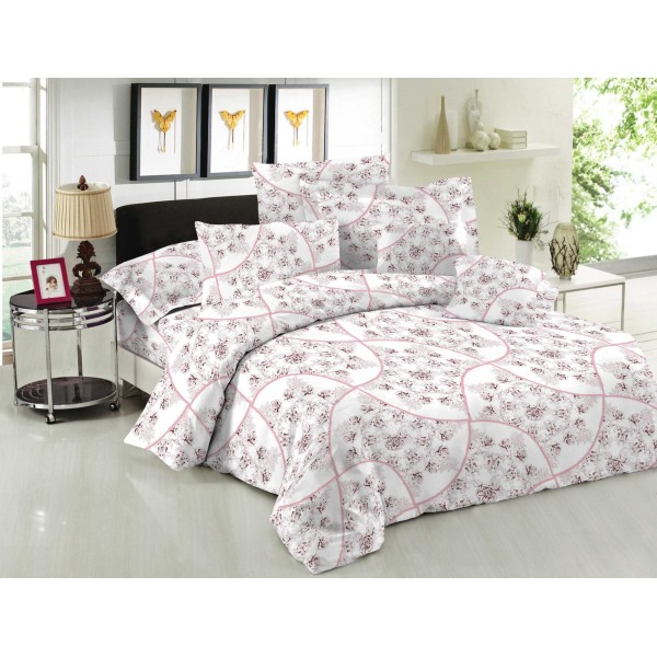 Ζεύγος Μαξιλαροθήκες Polycotton Εμπριμέ 50x70εκ. Rosella Pink Komvos Home 7000139-73