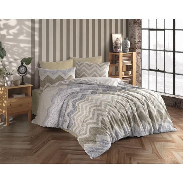 Πάπλωμα Polycotton Υπέρδιπλο 220x240εκ. Αθηνά 406 Beige DimCol