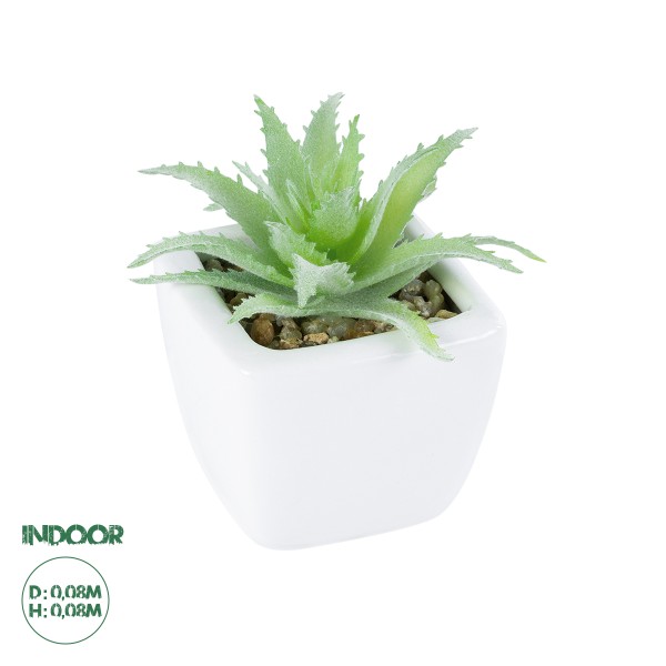 GloboStar® Artificial Garden SUCCULENT ALOE LOTUS 20976 Διακοσμητικό Φυτό Παχύφυτο Λωτός Αλόης Υ8cm