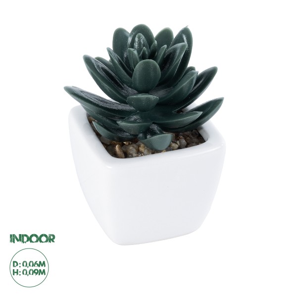 GloboStar® Artificial Garden SUCCULENT SEDEVERIA 20977 Διακοσμητικό Φυτό Παχύφυτο Σεντεβέρια Υ9cm