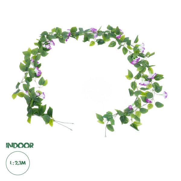 GloboStar® Artificial Garden MORNING GLORY GARLAND 21152 Τεχνητή Διακοσμητική Γιρλάντα Ορτανσίας 230cm Σετ 2 τεμαχίων