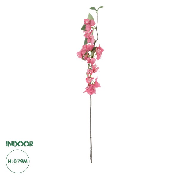 GloboStar® Artificial Garden BOUGANVILLEA BRANCH  20653 Τεχνητό Διακοσμητικό Κλαδί Βουκαμβίλιας Y79cm