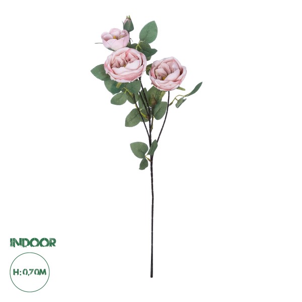 GloboStar® Artificial Garden PINK CLIMBING ROSE BRANCH 21184 Τεχνητό Διακοσμητικό Κλαδί Τριαντάφυλλο Ροζ Y70cm