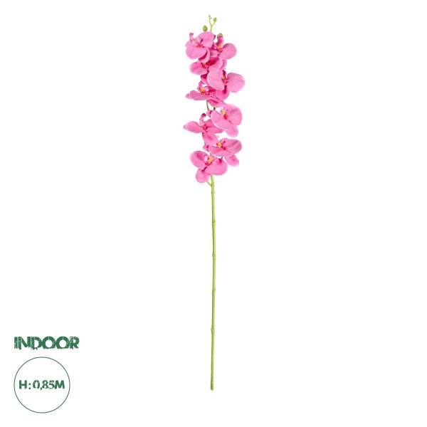 GloboStar® Artificial Garden  PINK ORCHID BRANCH 21131 Τεχνητό Διακοσμητικό Κλαδί Ορχιδέας Y85cm