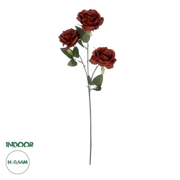 GloboStar® Artificial Garden RED CLIMBING ROSE BRANCH 21196 Τεχνητό Διακοσμητικό Κλαδί Τριαντάφυλλο Κόκκινο Y66cm