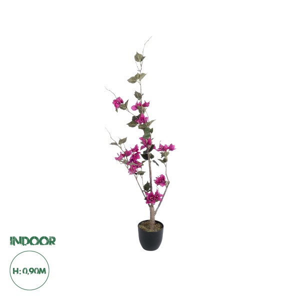 GloboStar® Artificial Garden BOUGAUVILLEA 20673 Τεχνητό Διακοσμητικό Φυτό με Ανθη Μπουκανβίλιας Φουξ Υ90cm