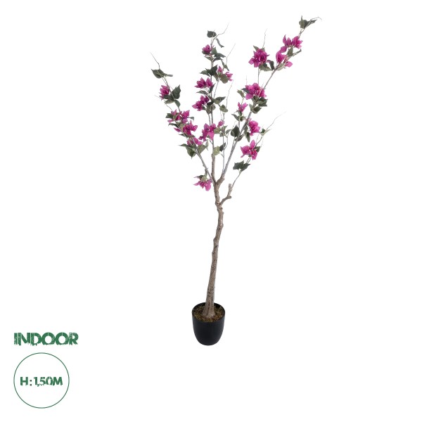 GloboStar® Artificial Garden BOUGAUVILLEA 20675 Τεχνητό Διακοσμητικό Φυτό με Ανθη Μπουκανβίλιας Φουξ Υ150cm