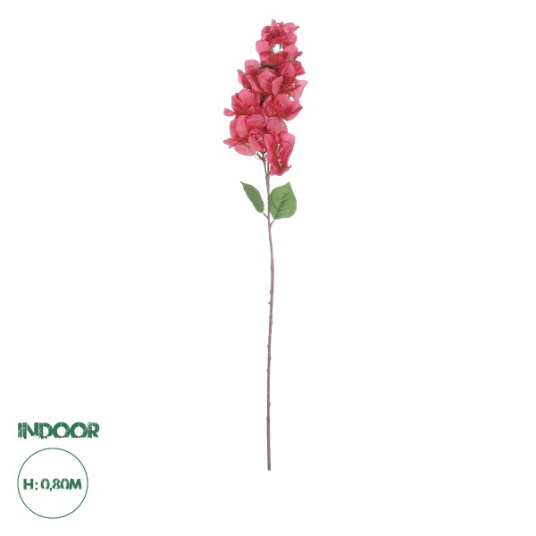 GloboStar® Artificial Garden BOUGAUVILLEA BRANCH 20658 Τεχνητό Διακοσμητικό Κλαδί Μπουκανβίλιας Φουξ Y80cm