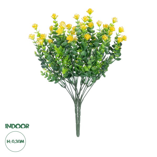 GloboStar® Artificial Garden  BUTTERCUP BRANCH 21063 Διακοσμητικό Κλαδί Ρανούγκουλο σετ 2 τεμάχια Φ15 x Υ90cm