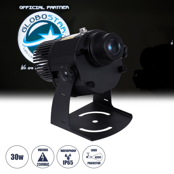 GloboStar® PROJECTOR 51177 LED Προτζέκτορας Διαφημιστικού Λογότυπου GloboStar Official Partner Εξωτερικού Χώρου - 30W AC 220-240V IP20 - Μ22 x Π18.5 x Υ22cm - 2 Χρόνια Εγγύηση