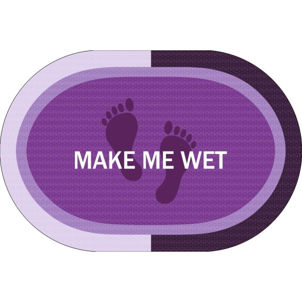 Ταπέτο Μπάνιου Αντιολισθητικό Polyester 50x70εκ. Make Me Wet Lilac DimCol