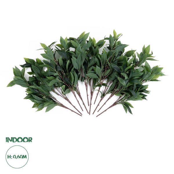 GloboStar® Artificial Garden LAURUS NOBILIS BRANCH 20225 10 x Τεχνητά Διακοσμητικά Κλαδία Δάφνης Π45 x Υ60cm