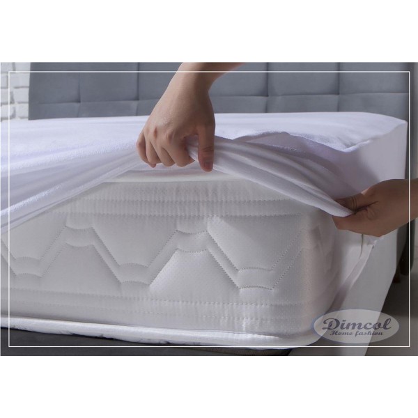 Επίστρωμα Αδιάβροχο Bebe 70x140+20εκ. Φούστα Λευκό DimCol