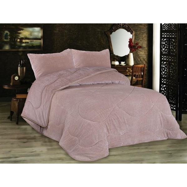 Κουβερτοπάπλωμα Popcorn Fleece Μονό 160x220εκ. Salmon Rose 1950 DimCol