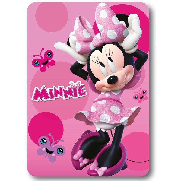 Κουβέρτα Κούνιας Fleece 100x140εκ. Home Minnie 19 Pink Digital Print Disney DimCol