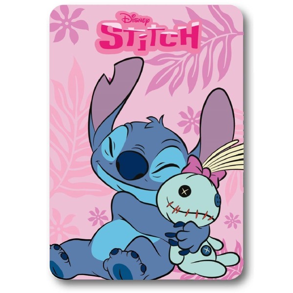 Κουβέρτα Κούνιας Fleece 100x140εκ. Home Stitch 25 Pink Digital Print Disney DimCol