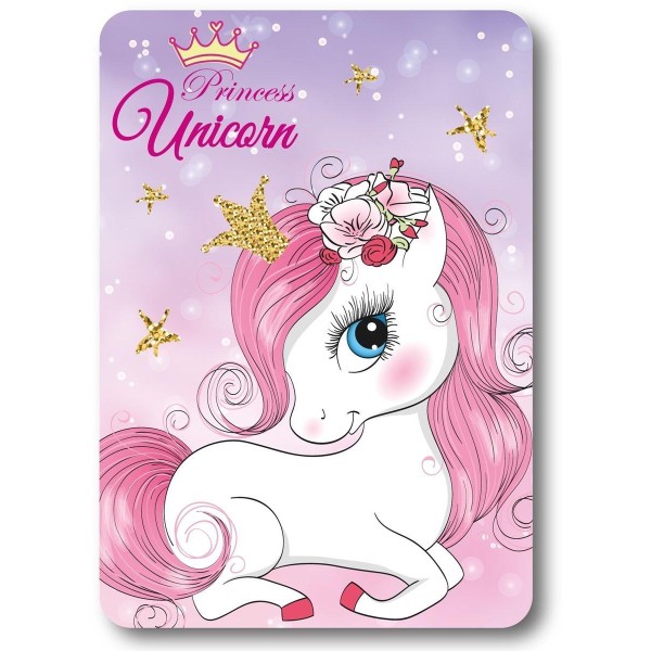 Κουβέρτα Κούνιας Fleece 100x140εκ. Unicorn 24 Pink Digital Print DimCol