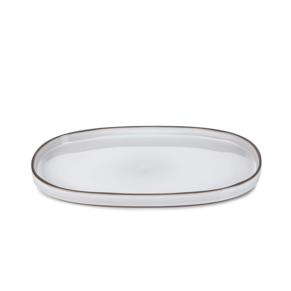 CARACTERE WHITE CUMULUS OVAL PLATE 35,5X21,8X2,5CM | Συσκευασία 4 τμχ