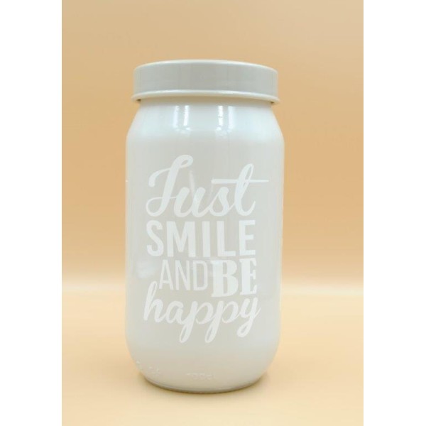 Δοχείο Κουζίνας Γυάλινο 1000ml Just Smile Veltihome 21-14637 Grey