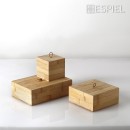 ΔΟΧΕΙΟ ΜΕ ΚΑΠΑΚΙ BAMBOO ΤΕΤΡ. 15X15X7EK | Συσκευασία 4 τμχ