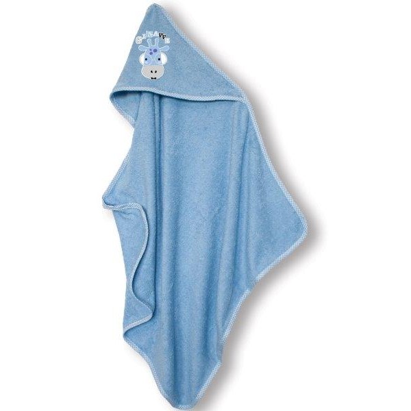 Κάπα Με Κουκούλα Βαμβακερή Bebe 75x75εκ. Giraffe Blue SBaby