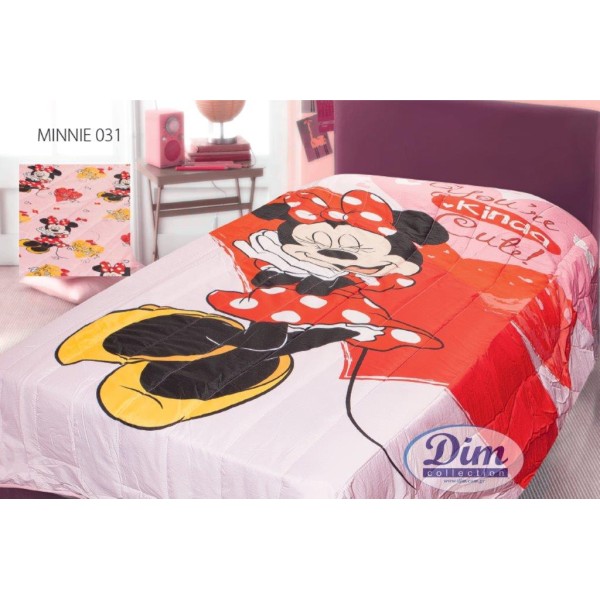 Κουβερλί Διπλής Όψεως Μονό 160x250εκ. Minnie 031 Digital Print Disney Dimcol