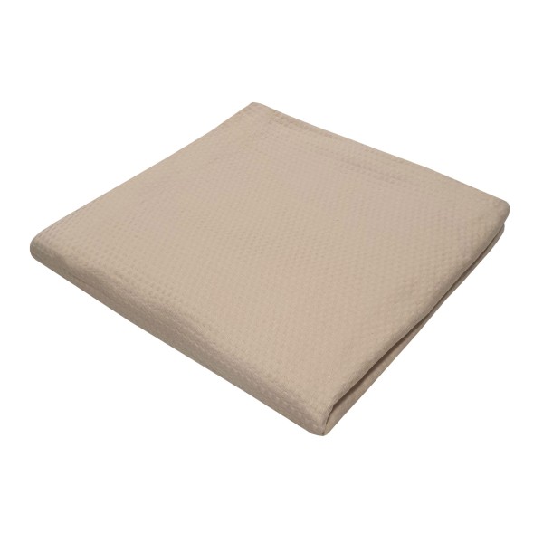 Κουβέρτα Πικέ Βαμβακερή King 240x260εκ. Beige Sanforized Le Blanc 7000820-9