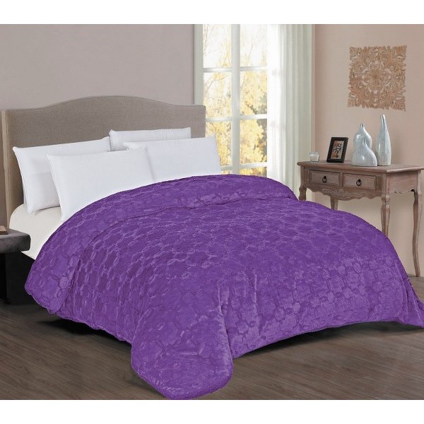 Κουβερτοπάπλωμα Fur-Sherpa Μονό 160x220εκ. Mauve DimCol