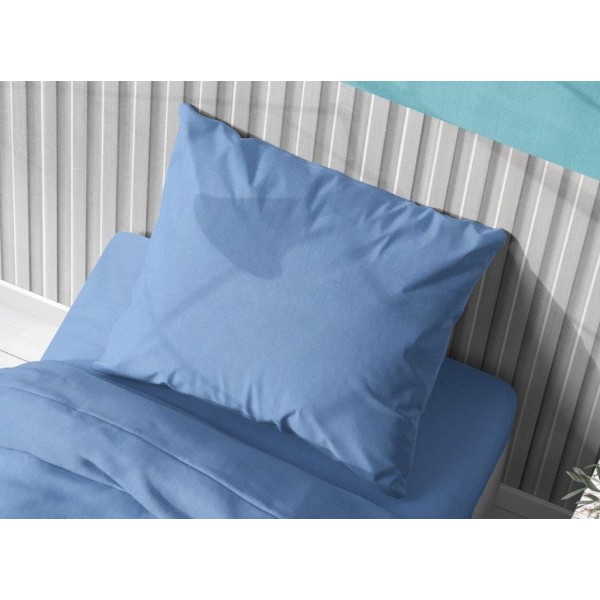 Μαξιλαροθήκη Φάκελος Βαμβακερή 50x70εκ. Solid 498 Sky Blue Dimcol