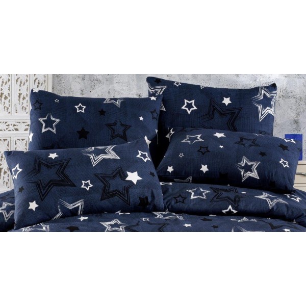 Μαξιλαροθήκη Φάκελος Polycotton 50x70εκ. Γαλαξίας 307 Dark Blue Dimcol