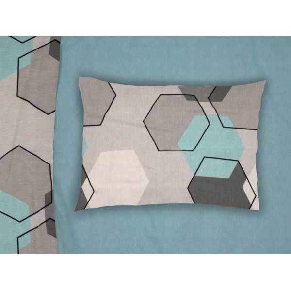 Μαξιλαροθήκη Φάκελος Polycotton 50x70εκ. Hexagon 395 Grey Dimcol