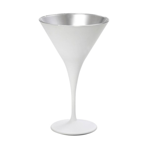 MAYA WHITE SILVER ΠΟΤΗΡΙ MARTINI ''ΚΩΝΙΚΟ'' ΛΕΥΚΟ-ΑΣΗΜΙ MAT 250CC 10,5Χ17,5ΕΚ | Συσκευασία 6 τμχ