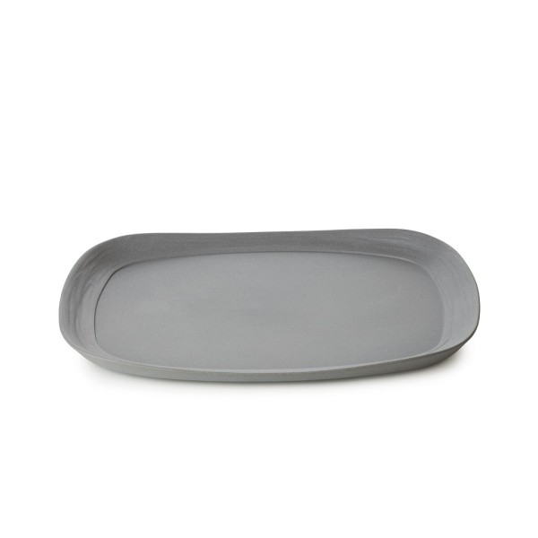 No.W MATT GREY RECYCLAY RECTANGULAR PLATE 33CM | Συσκευασία 3 τμχ