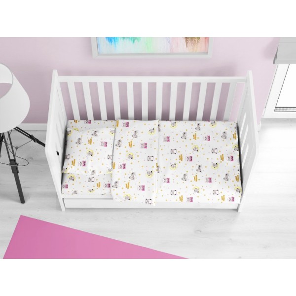 Πάπλωμα Βαμβακερό Κούνιας 120x160εκ. Sweet Dreams 553 White-Pink DimCol