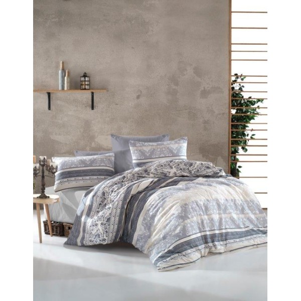 Πάπλωμα Polycotton Μονό 160x240εκ. Ανδρομάχη 317 Grey Dimcol